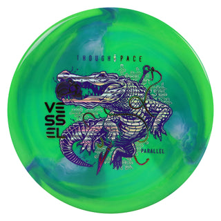 Thought Space Disc Golf Parallel Vessel Putter 4/3/0/3 Green/Holo/Purple Metallic 173 grams