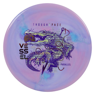 Thought Space Disc Golf Parallel Vessel Putter 4/3/0/3 Pink Purple/Holo/Purple Metallic 174 grams