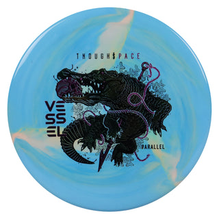Thought Space Disc Golf Parallel Vessel Putter 4/3/0/3 Blue Pink/Green Metallic/Purple 174 grams