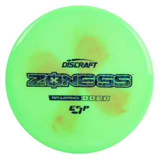 Discraft Disc Golf ESP Zone SS Putt and Approach 4/4/-1/2 Green Red/Blue Leopard 173-174g
