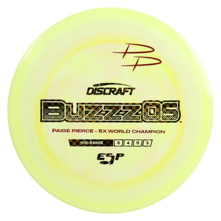 Discraft Disc Golf Paige Pierce ESP Buzzz OS Midrange 5/4/0/3 Yellow/Gold Checkers 179g