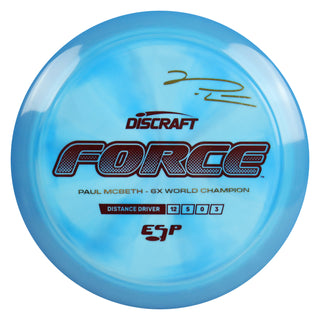 Discraft Disc Golf Paul McBeth Signature ESP Force Distance Driver 12/5/0/3 Blue/Maroon 169g