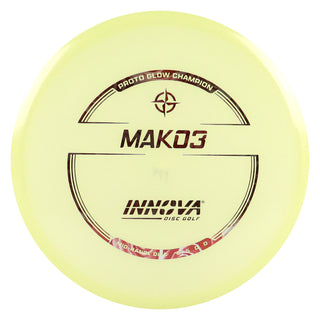 Innova Disc Golf Proto Glow Champion Mako3 Midrange 5/5/0/0 Glow/Rose 173 grams