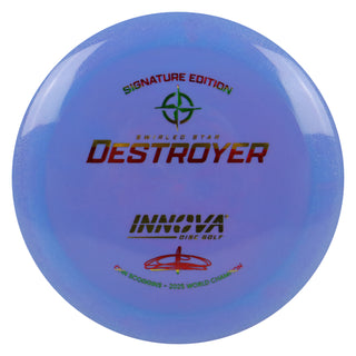 Innova Disc Golf Ohn Scoggins Swirled Star Destroyer 12/5/-1/3 Slate Purple/Rasta 157 grams