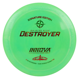 Innova Disc Golf Ohn Scoggins Swirled Star Destroyer 12/5/-1/3 Green/Rasta 147 grams