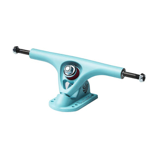 Paris Longboard Trucks, Wheels, Hardware, and Abec 7 Bearings Kit - V2 180 Blue + Blank Clear Red 65mm 82A