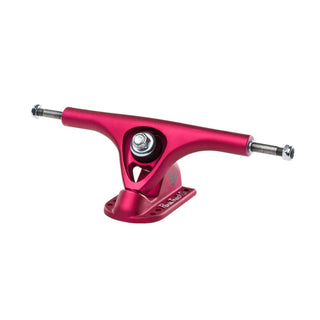 Paris Longboard Trucks, Wheels, Hardware, and Abec 7 Bearings Kit - V2 180 Fuschia + Blank White (Discolored) 74mm 78A