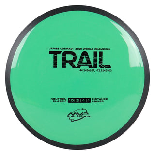 MVP Disc Golf James Conrad Neutron Trail Distance Driver 10/5/-1/1 Dark Green 172 grams