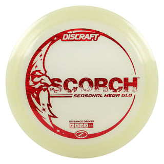 Discraft Disc Golf Seasonal Mega-Glo Scorch Distance Driver 11/6/-2/2 Red Lines 171g