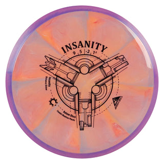 Axiom Disc Golf Cosmic Neutron Insanity Distance Driver 9/5/-2/1.5 Pink Slate/Purple Pink 172 grams