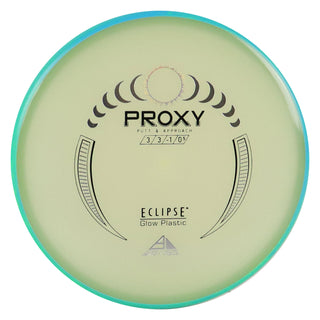 Axiom Disc Golf Eclipse 2.0 Proxy Putter 3/3/-1/0.5 Glow/Green Blue 173 grams