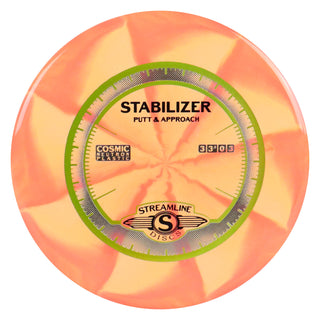 Streamline Disc Golf Cosmic Neutron Stabilizer Putter 3/3.5/0/3 Peach/Olive 175 grams