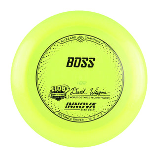 Innova Disc Golf Champion Blizzard Boss Distance Driver 13/5/-1/3 Yellow/Black 157 grams