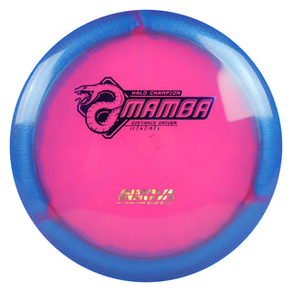 Innova Disc Golf Halo Champion Mamba Distance Driver 11/6/-5/1 Blue Pink/Indigo Gold Shatter 167 grams