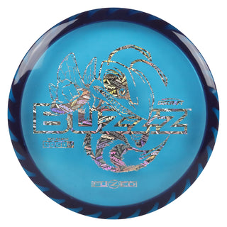 Discraft Disc Golf Fuzed Line Buzzz with Saw Pattern Midrange 5/4/-1/1 Navy with Red Saw/Discraft Holo 173-174g