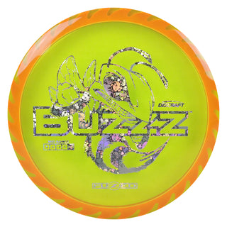 Discraft Disc Golf Fuzed Line Buzzz with Saw Pattern Midrange 5/4/-1/1 Orange with Hot Pink Saw/Buzzz Holo 177-180g