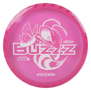 Discraft Disc Golf Fuzed Line Buzzz with Saw Pattern Midrange 5/4/-1/1 Pink with Grey Saw/White 170-172g