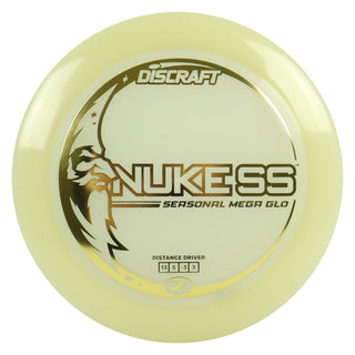 Discraft Disc Golf Seasonal Mega-Glo Nuke SS Distance Driver 13/5/-3/3 Gold 173-174g