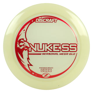 Discraft Disc Golf Seasonal Mega-Glo Nuke SS Distance Driver 13/5/-3/3 Red 170-172g