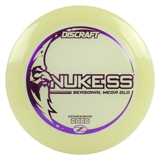 Discraft Disc Golf Seasonal Mega-Glo Nuke SS Distance Driver 13/5/-3/3 Purple 173-174g