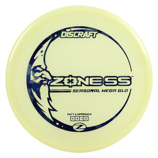 Discraft Disc Golf Seasonal Mega-Glo Zone SS Putt and Approach 4/3/0/3 Blue Camo 173-174g