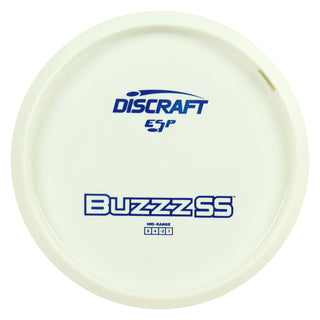Discraft Disc Golf ESP All White Buzzz SS Midrange 5/4/2/1 Blue 173-174g