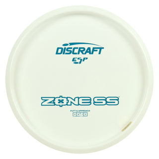 Discraft Disc Golf ESP All White Zone SS Putt and Approach 4/4/-1/2 Turquoise 167-169g