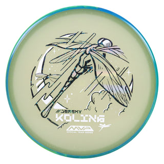 Axiom Disc Golf Particle Eclipse Glow Jeremy Koling Dragonfly Tempo Black Holo Stars/Green Blue 173 grams