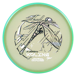 Axiom Disc Golf Particle Eclipse Glow Jeremy Koling Dragonfly Tempo Black Holo Stars/Aqua 175 grams