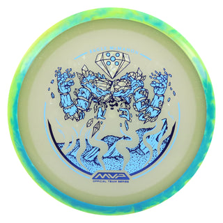 Axiom Disc Golf Particle Eclipse Glow Eagle McMahon Elemental Thrill Blue/Green Turquoise 174 grams