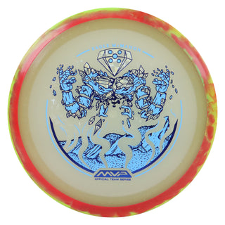 Axiom Disc Golf Particle Eclipse Glow Eagle McMahon Elemental Thrill Blue/Red Lime 175 grams