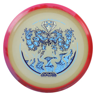 Axiom Disc Golf Particle Eclipse Glow Eagle McMahon Elemental Thrill Blue/Pink Red 173 grams