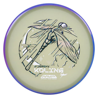 Axiom Disc Golf Particle Eclipse Glow Jeremy Koling Dragonfly Tempo Black Holo Stars/Blue Purple 171 grams