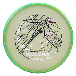 Axiom Disc Golf Particle Eclipse Glow Jeremy Koling Dragonfly Tempo Black Holo Stars/Lime Blue 174 grams