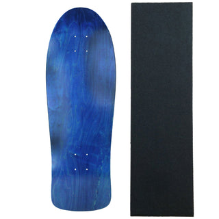 Moose Old School Deck 10" x 30" Stained Blue with Griptape