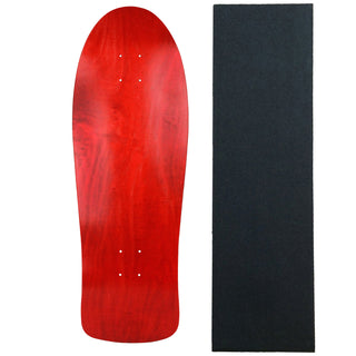 Moose Old School Deck 10" x 30" Stained Red with Griptape