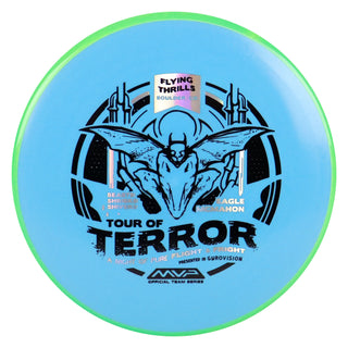 Axiom Disc Golf Fission Pyro Halloween 2024 Midrange 5/4/0/2.5 Blue/Green Yellow 176 grams