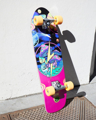 Dusters California Skateboard Cruiser Lurid 8.75" x 29.5" UV Reactive Ink