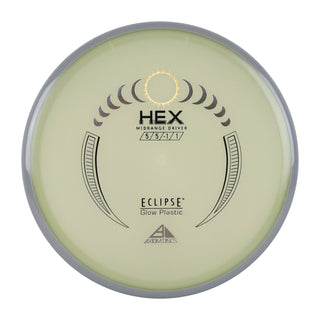 Axiom Disc Golf Eclipse Hex Midrange 5/5/-1/1 Glow/Grey 176 grams