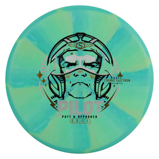 Streamline Disc Golf Cosmic Electron Pilot Soft Putter 2/5/0/1 Green Aqua 173 grams