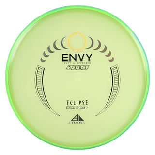 Axiom Disc Golf Eclipse Glow Envy Putt and Approach 3/3/0/2 Glow/Lime Blue 172 grams