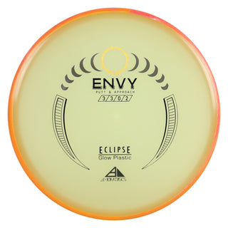 Axiom Disc Golf Eclipse Glow Envy Putt and Approach 3/3/0/2 Glow/Orange Red 173 grams