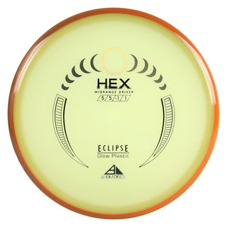 Axiom Disc Golf Eclipse Glow Hex Midrange 5/5/-1/1 Glow/Orange Blue 177 grams