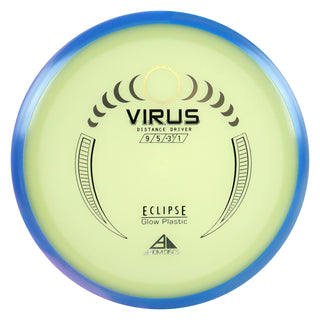 Axiom Disc Golf Eclipse Glow Virus Distance Driver 9/5/-3.5/1 Glow/Blue Pink 166 grams