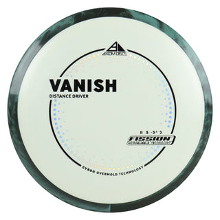 Axiom Discs Project Lab Coat Fission Vanish Distance Driver 11/5/-3.5/2 White/Black Teal 166 grams