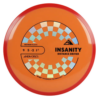 Axiom Discs Project Lab Coat Neutron Insanity Distance Driver 9/5/-2/1.5 Orange/Red 170 grams