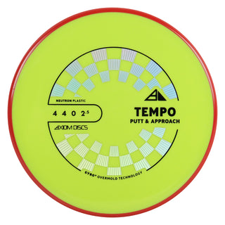 Axiom Discs Project Lab Coat Neutron Tempo Putter 4/4/0/2.5 Yellow/Red 168 grams