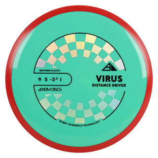 Axiom Discs Project Lab Coat Neutron Virus Distance Driver 9/5/-3.5/1 Teal/Red 163 grams