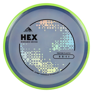 Axiom Discs Project Lab Coat Proton Hex Midrange Disc 5/5/-1/1 Lavender/Lime 177 grams