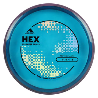 Axiom Discs Project Lab Coat Proton Hex Midrange Disc 5/5/-1/1 Dark Blue/Purple Black 176 grams